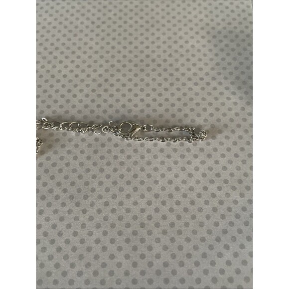 Clear Teardrop Pendant Necklace and Stud Earrings Set Silver Tone Elegant - Picture 2 of 4